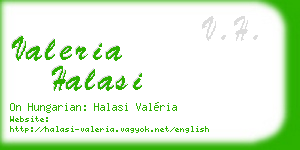 valeria halasi business card