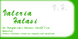 valeria halasi business card